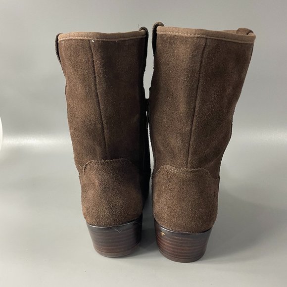 Ugg Women's Brown Suede Boots Zip Size 4 - Picture 6 of 12